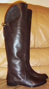 Coach Cheyenne Chocolate Brown Soft Calf Leather Over The Knee Riding 