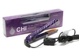 Chi 1 Hair Straightener Iron Flat Tribal Zebra Purple