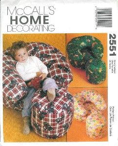 Overstuffed Chair and Ottoman Child Size Pattern 2551
