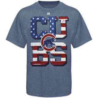 Chicago Cubs Faded Patriotic Flag T Shirt Sz XXL 2XL