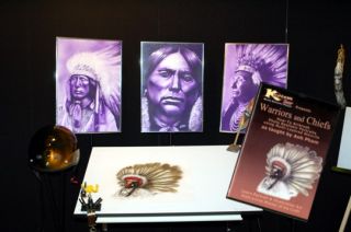Indian Warrior Chief Portrait Illustration Airbrush DVD