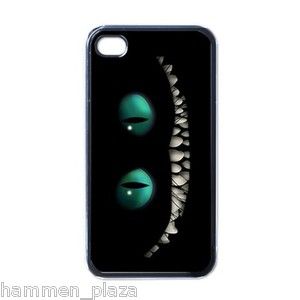 Cheshire Cat Cute Cool iPhone 4 4S Hard Black White Case Gift New MNH 