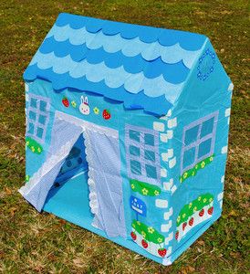 Blue Kids Play House Tent Kid Girls Childrens Toys