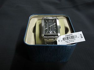 MACYS NEW IN BOX Silver Stainless Steel FOSSIL FS4574 MENS WATCH