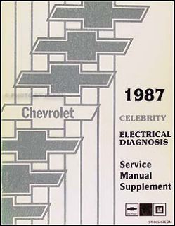1987 Chevy Celebrity Electrical Manual Wiring Diagrams