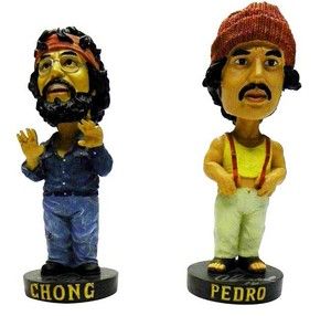 Cheech Chong Autographed Bobble Head Dolls Marin Tommy