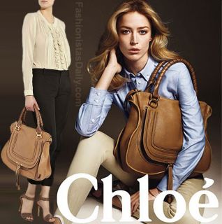 Authentic Chloe Marcie Large Leather Shoulder Bag Retail $1895