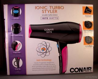 Conair 265D Ionic Turbjo Styler Pro Blow Dryer Hair Styler 1875 Watts 