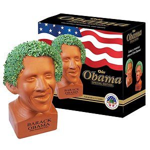 Chia Happy Obama Decorative Planter With Seed Drip Tray Home Garden 