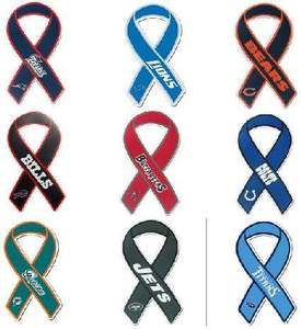NFL Ribbon Magnet Show Your Breast Cancer Support Choose Your Team 