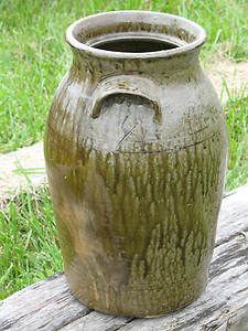 Southern Folk Art Pottery Cheever Meaders Double Handle Four Gallon 