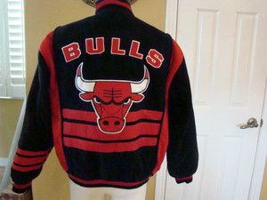 Vintage NBA Letterman CHICAGO BULLS XL Jacket Quilted Lining Nutmeg AS 