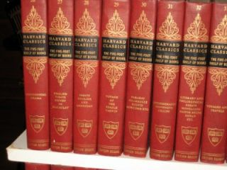 Harvard Classics Complete 52 Vol Set Red Binding incl Lectures Reading 