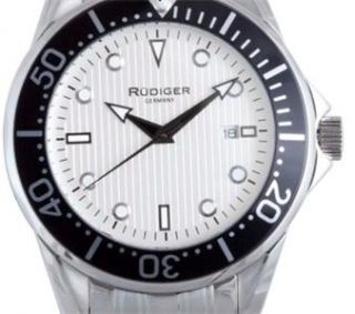 New Rudiger Mens Chemnitz Stainless Steel Wrist Watch R2000 04 001 No 