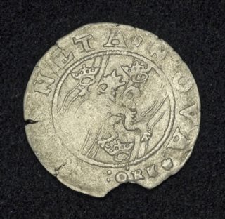 1609 sweden charles ix silver 1 oere coin vf