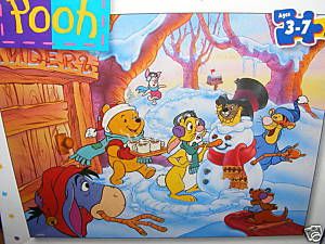 Disney 24pc Kids Puzzle Pooh Friends Winter Scene New