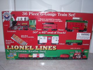 Lionel Lines 36 PC G Gauge Christmas Train Set Battery Operate w Light 