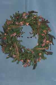 Prelit Home Spun Artificial Christmas Wreath Bonus OFFER
