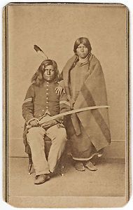 Pawnee Indian Warrior Squaw William Henry Jackson Omaha Nebraska 1868
