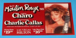 Las Vegas Hilton Hotel Casino Show Promo Charo
