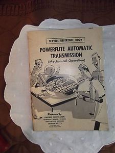 1953 Chrysler Service Reference Book Powerflite Auto Transmission 