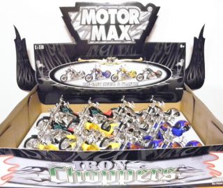 Motor Max Iron Choppers Motorcycles 118 scale 5 1/2 length # S