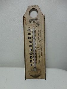 Vintage Premier Brooder Poultry Incubator Thermometer Made in USA 