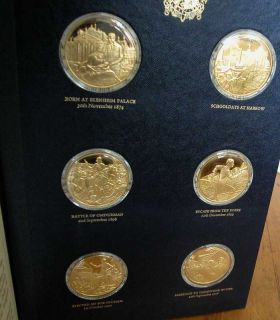 The Churchill Centenary Medals 24 Sterling Gold Plated
