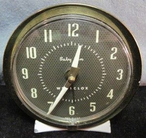 Vtg Westclox Baby Ben Chime Alarm Clock Brown Face Art Deco Works 