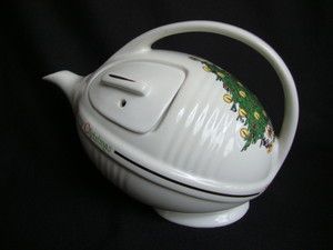 Hall China Football Teapot Limt Edit Merry Christmas 2000