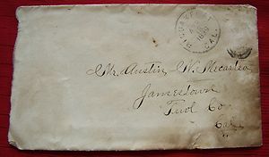   1899 Envelope Big Oak Flat Chinese Camp Jamestown Cal Mecartea