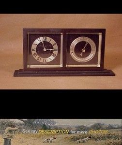 Antique CHELSEA Clock Co Desk Bronze Clock & Barometer