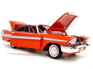1958 Plymouth Fury Christine Red 1 18 Diecast Car Model by Autoworld 