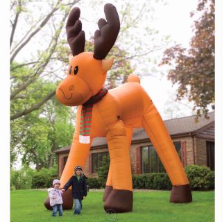   Inflatable Reindeer Outdoor Christmas Decoration 18 Feet Tall Blow Up
