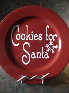 Christmas Gift Holiday Cookies for Santa Plate Platter