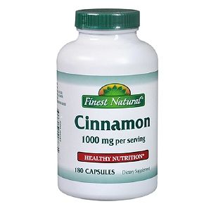 finest natural cinnamon 1000mg capsules 180 ea helps promote healthy 