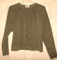 Christopher Banks Fuzzy Green Wool Button Cardigan Sz S