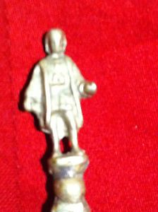 Demitasse 4 Christopher Columbus Collector Spoon Italy Brass Colored 