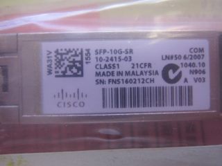  Genuine Cisco SFP 10g SR 10 2415 03 Transceiver Module Ask Qty