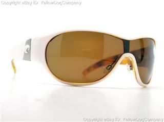 New Costa Del Mar CHOKO POLARIZED Sunglasses White Tortoise Amber