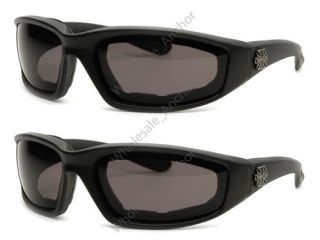 Choppers Motorcyle Padded Sunglasses Black Lens