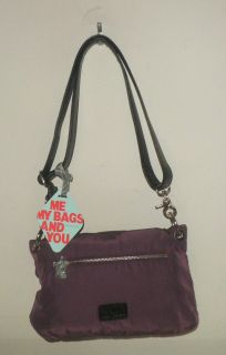 Christopher Kon Co Lab Handbag Plum Purple Soft Nylon Hobo SM