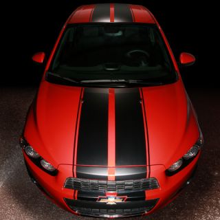 2012 Up Chevrolet Sonic Chevy 5 Door Hatchback Rally Style Stripe Kit