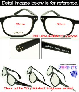 EyezoneCo Job 8 7 Wayfarer Eyeglass Chiba 54 Blk 3D