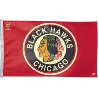 Chicago Blackhawks Vintage Authentic 3x5 Polyester Indoor Outdoor Flag