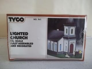 VINTAGE 1975 TYCO HO SCALE LIGHTED CHURCH NOS NEW SEALED IN BOX