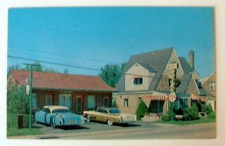 Roth Motel Clarksburg West Virginia Postcard 1950s Cars