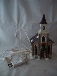 Christmas Valley Collectible Lighted Church House 1994