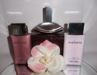  Euphoria Eau De Parfum EDP 1oz + Skin Lotion 3.4+ Body Emulsion 3.4