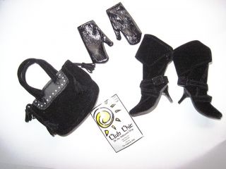 Exquisite Clea Bella Chic Accessory Set   Black Boots, etc. Gene Tyler